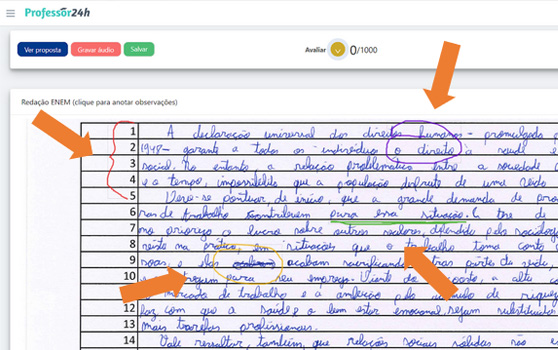 Como fazer correção online de dissertativas?
